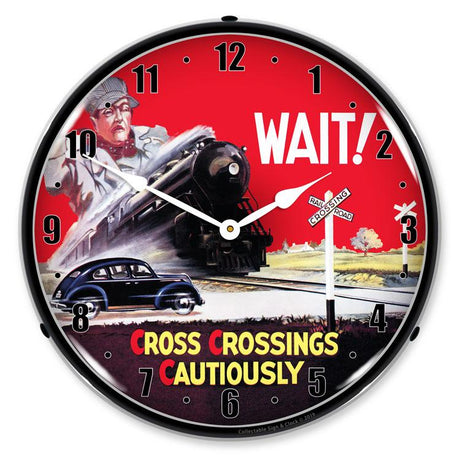 Grease Monkey Garage Railroad Safety Clock