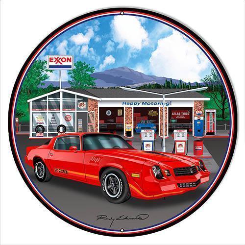Red Camaro Z/28 Metal Sign-Metal Signs-Grease Monkey Garage