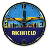 Richfield Station 1940s LED Clock-LED Clocks-Grease Monkey Garage