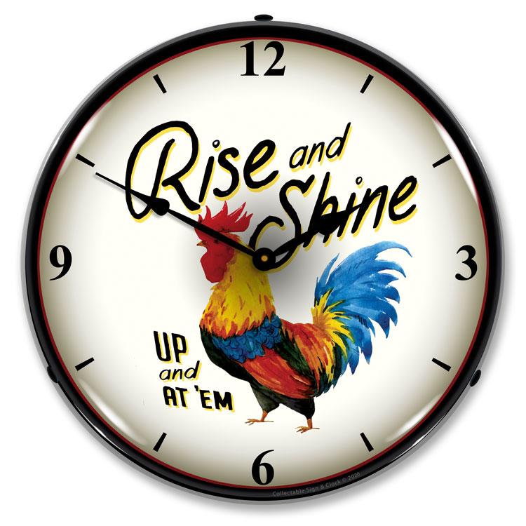 Rise and shine LED Clock-LED Clocks-Grease Monkey Garage