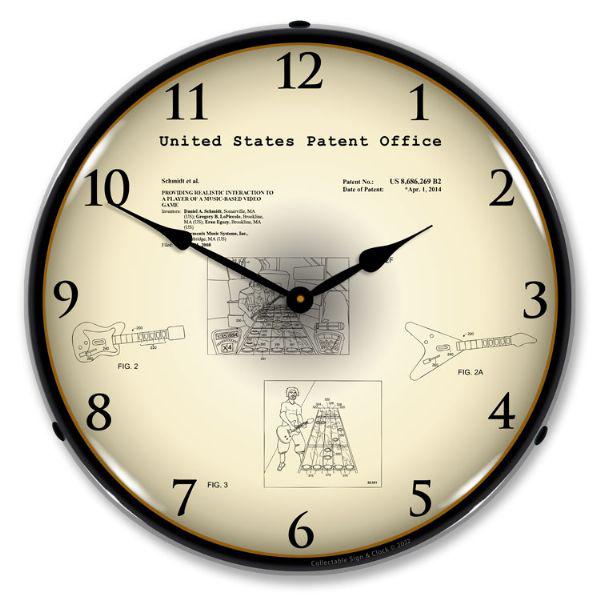 Rock Hero 2008 Patent Backlit LED Clock-LED Clocks-Grease Monkey Garage