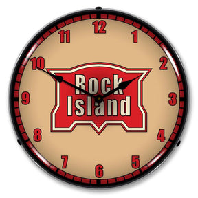 Rock Island Railroad LED Clock-LED Clocks-Grease Monkey Garage