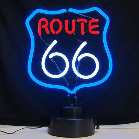 Route 66 Neon Sculpture-Neon Sculptures-Grease Monkey Garage