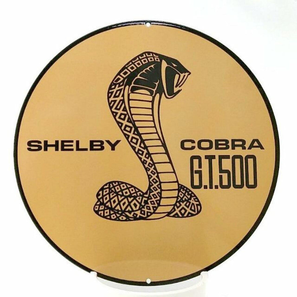 Shelby Cobra GT500 Bronze Metal Sign-Metal Signs-Grease Monkey Garage