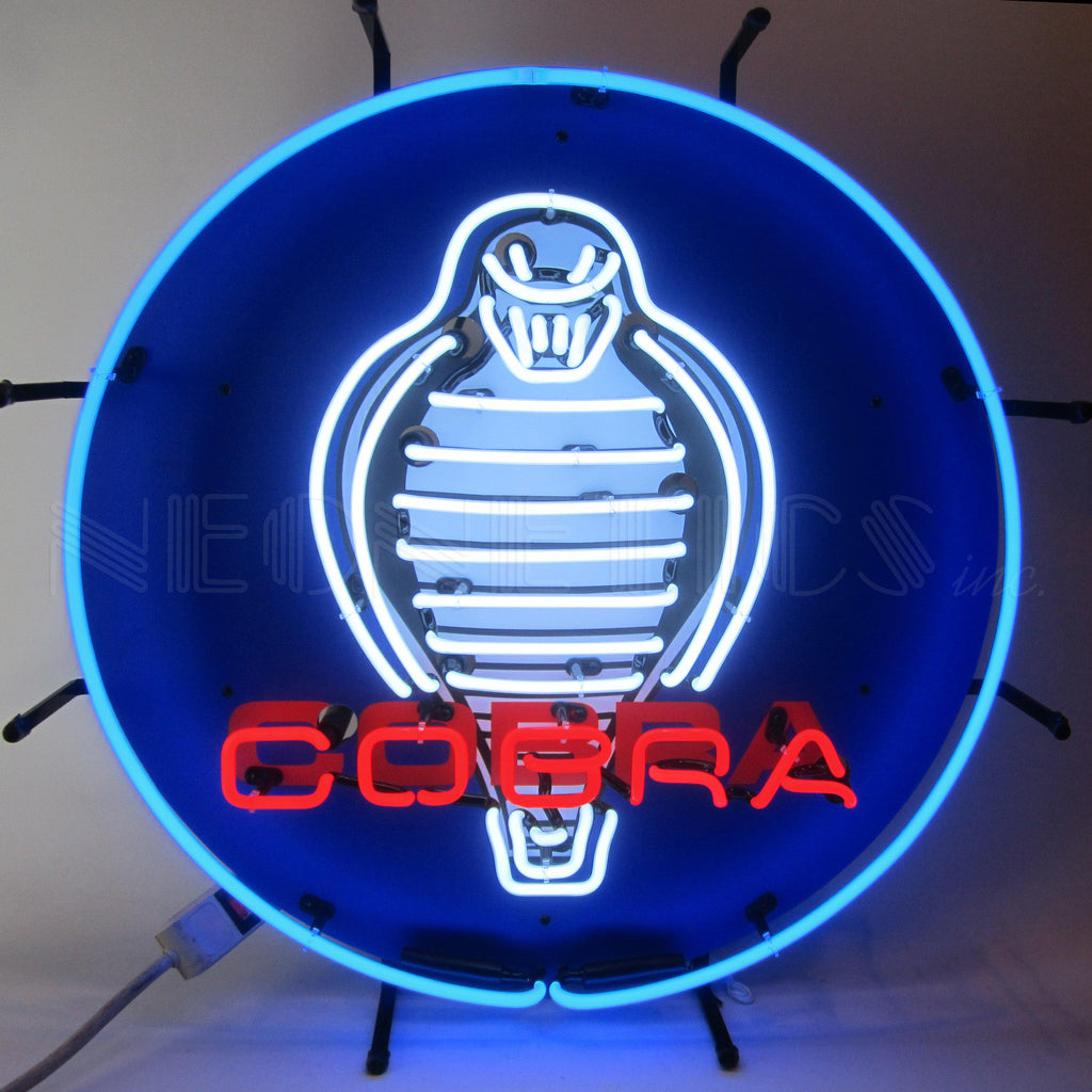 Shelby Cobra Neon Sign with Backing-Neon Signs-Grease Monkey Garage