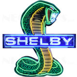 Shelby Cobra Shaped Neon Sign in Steel Can-Neon Signs-Grease Monkey Garage