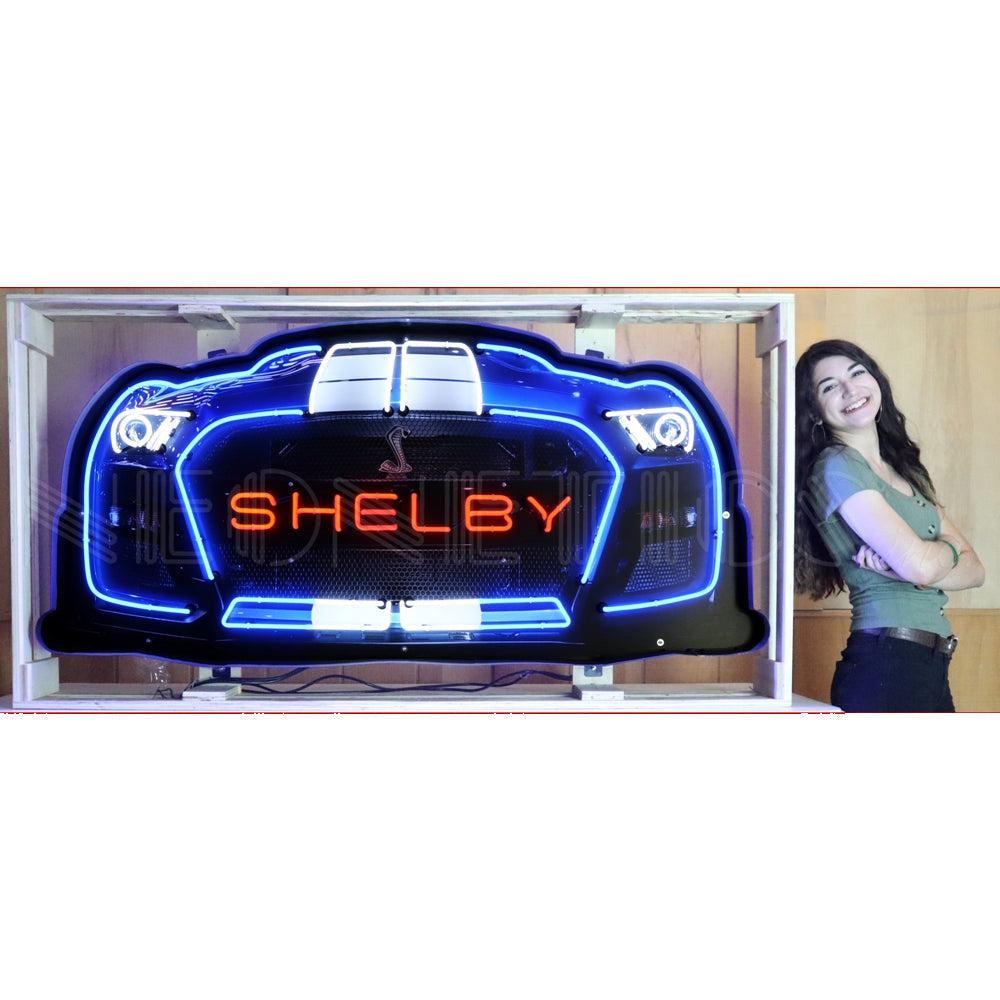Shelby GT 500 Grille Neon Sign in Steel Can-Neon Signs-Grease Monkey Garage