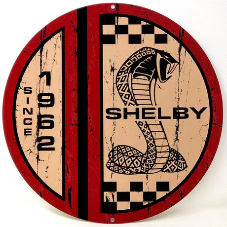 Shelby Since 1962 Metal Sign-Metal Signs-Grease Monkey Garage