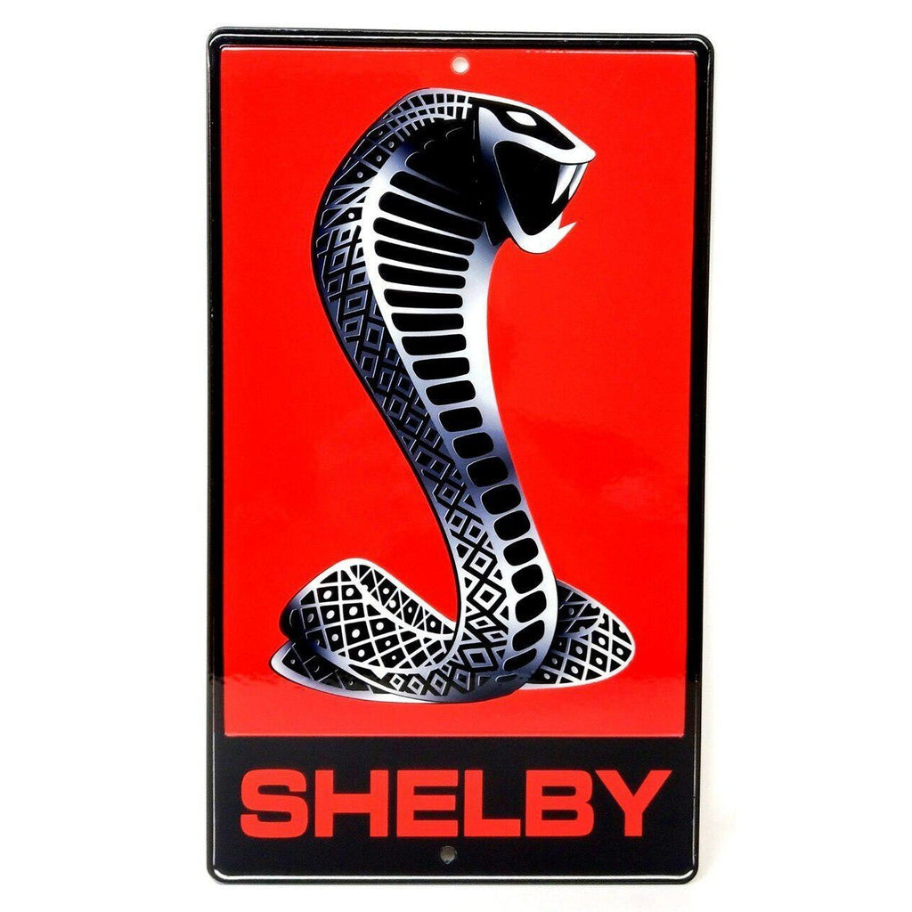 Shelby Snake Red Emblem Metal Sign-Metal Signs-Grease Monkey Garage