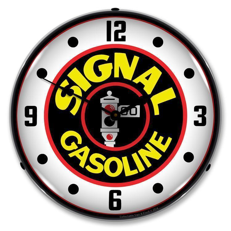 Signal Gas Backlit LED Clock-LED Clocks-Grease Monkey Garage