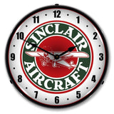 Sinclair Aircraft Backlit LED Clock-LED Clocks-Grease Monkey Garage