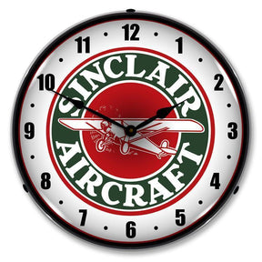 Sinclair Aircraft Backlit LED Clock-LED Clocks-Grease Monkey Garage