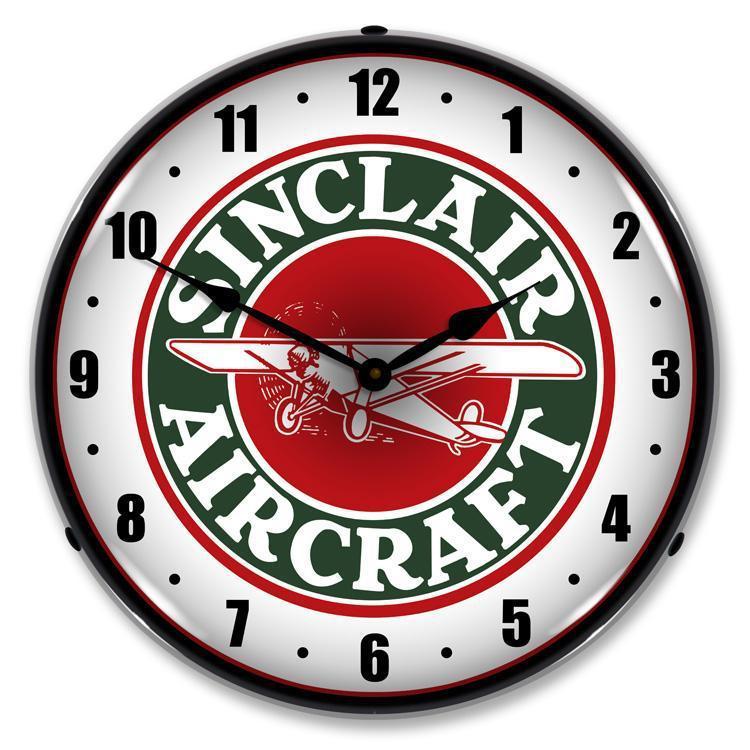 Sinclair Aircraft Backlit LED Clock-LED Clocks-Grease Monkey Garage