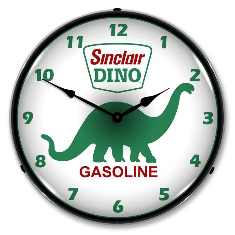 Sinclair Dino Backlit LED Clock-LED Clocks-Grease Monkey Garage