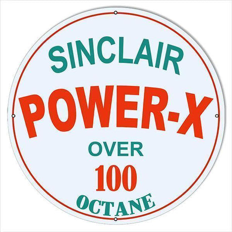 Sinclair Power-X Motor Oil Metal Sign-Metal Signs-Grease Monkey Garage