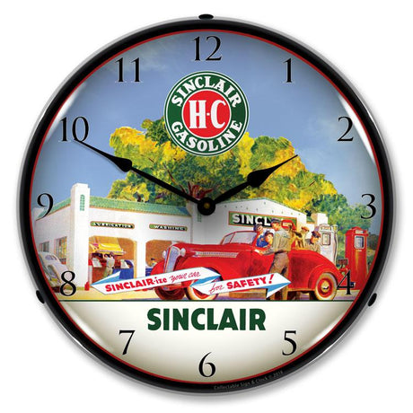Sinclair Station LED Clock-LED Clocks-Grease Monkey Garage