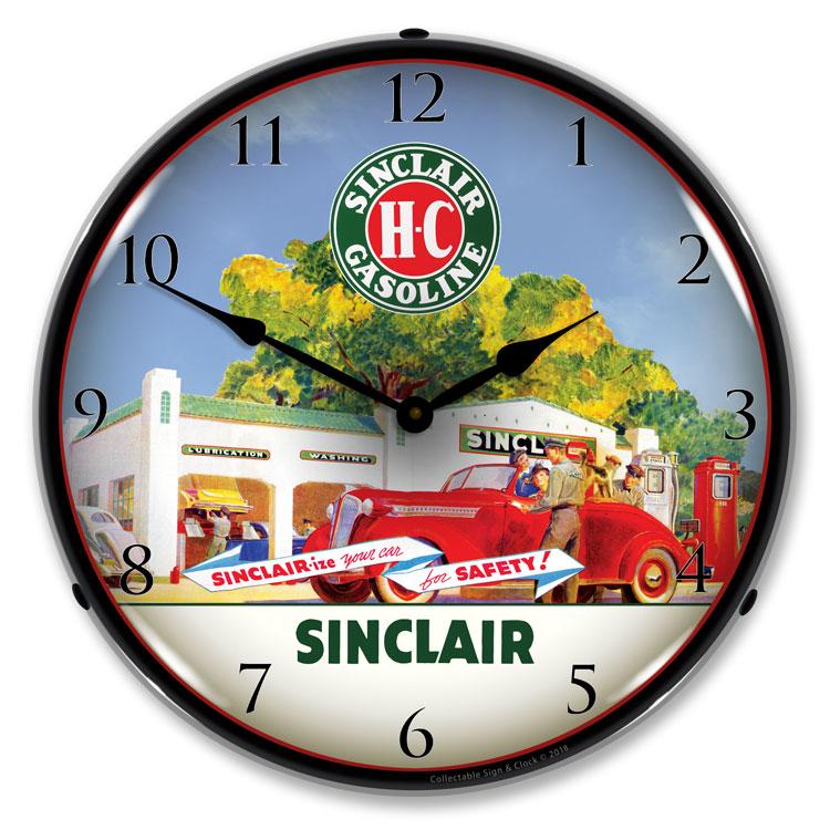 Sinclair Station LED Clock-LED Clocks-Grease Monkey Garage