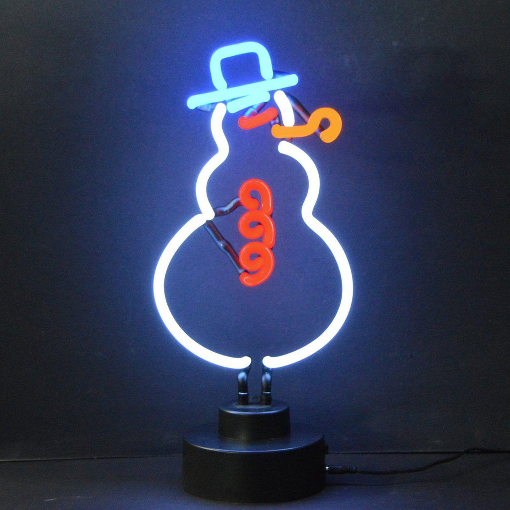 Snowman Neon Sculpture-Neon Sculptures-Grease Monkey Garage