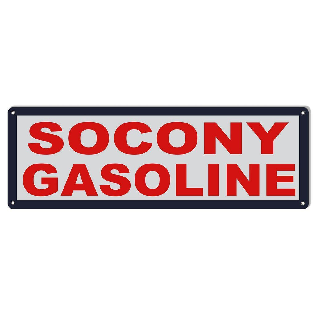 Socony Gasoline Metal Sign-Metal Signs-Grease Monkey Garage