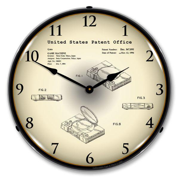 Sony Playstation Game 1994 Patent Backlit LED Clock-LED Clocks-Grease Monkey Garage