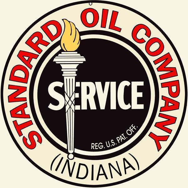 Standard Oil Company Service Metal Sign-Metal Signs-Grease Monkey Garage