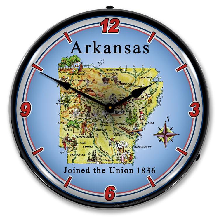 State of Arkansas LED Clock-LED Clocks-Grease Monkey Garage