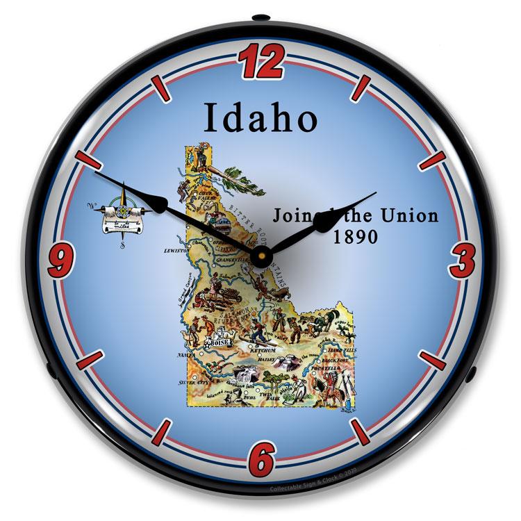 State of Idaho LED Clock-LED Clocks-Grease Monkey Garage