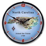 State of North Carolina LED Clock-LED Clocks-Grease Monkey Garage