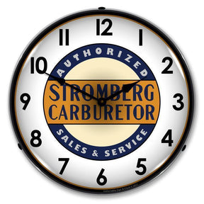 Stromberg Carburetor Service Backlit LED Clock-LED Clocks-Grease Monkey Garage