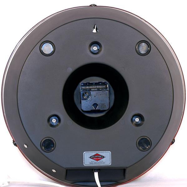 Sun Tachometer Black Backlit LED Clock-LED Clocks-Grease Monkey Garage