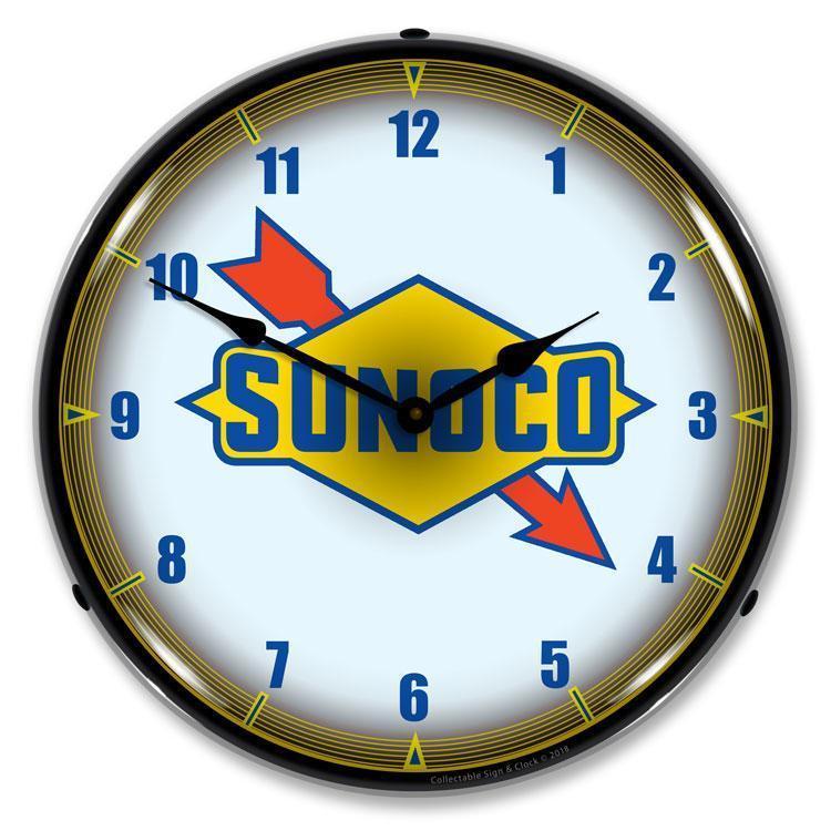 Sunoco Backlit LED Clock-LED Clocks-Grease Monkey Garage