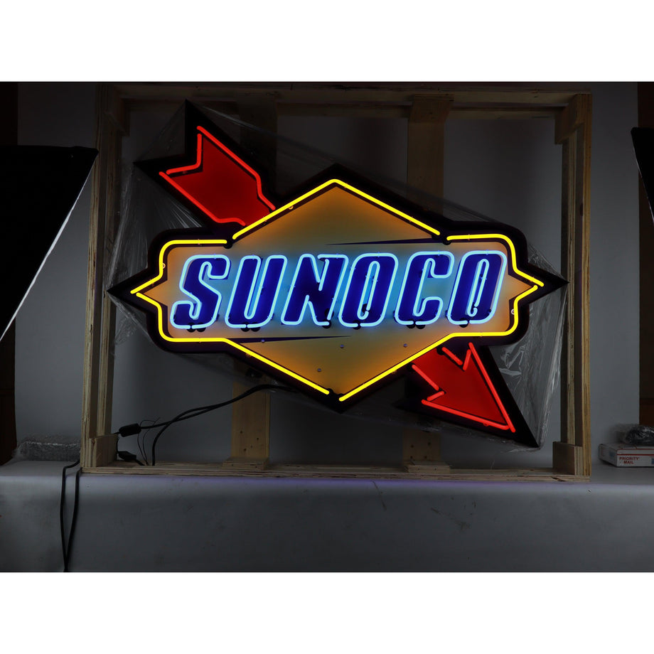 Neonetics Sunoco Gas Shaped Neon Sign in Steel Can, 44