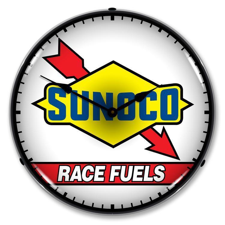 Sunoco Race Fuel Backlit LED Clock-LED Clocks-Grease Monkey Garage