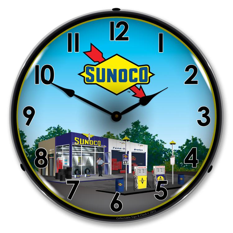 Sunoco Station 2 LED Clock-LED Clocks-Grease Monkey Garage