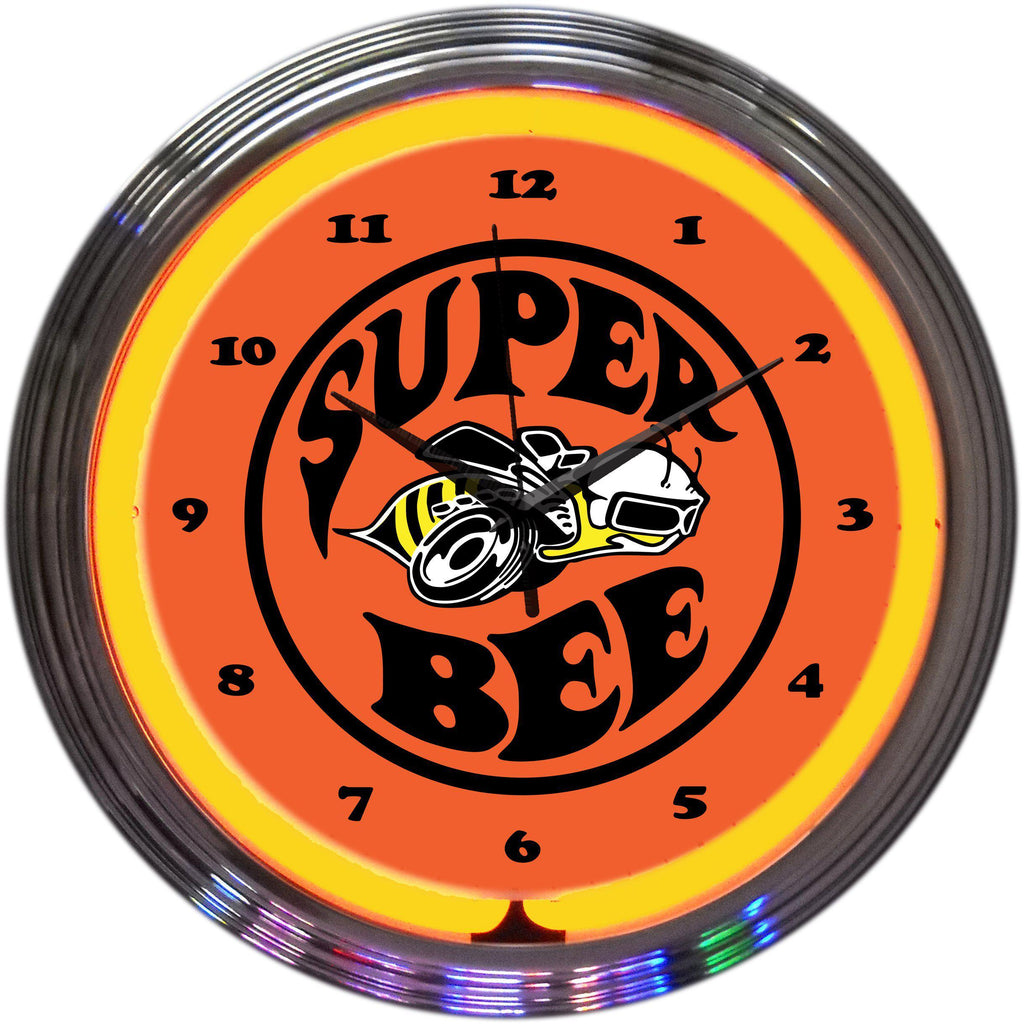 Super Bee Neon Clock-Clocks-Grease Monkey Garage