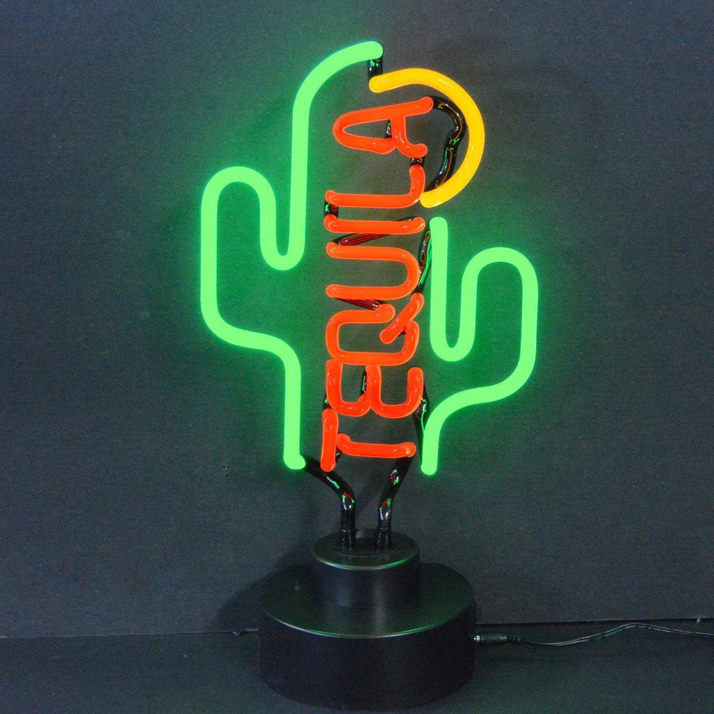 Tequila Cactus Neon Sculpture-Neon Sculptures-Grease Monkey Garage
