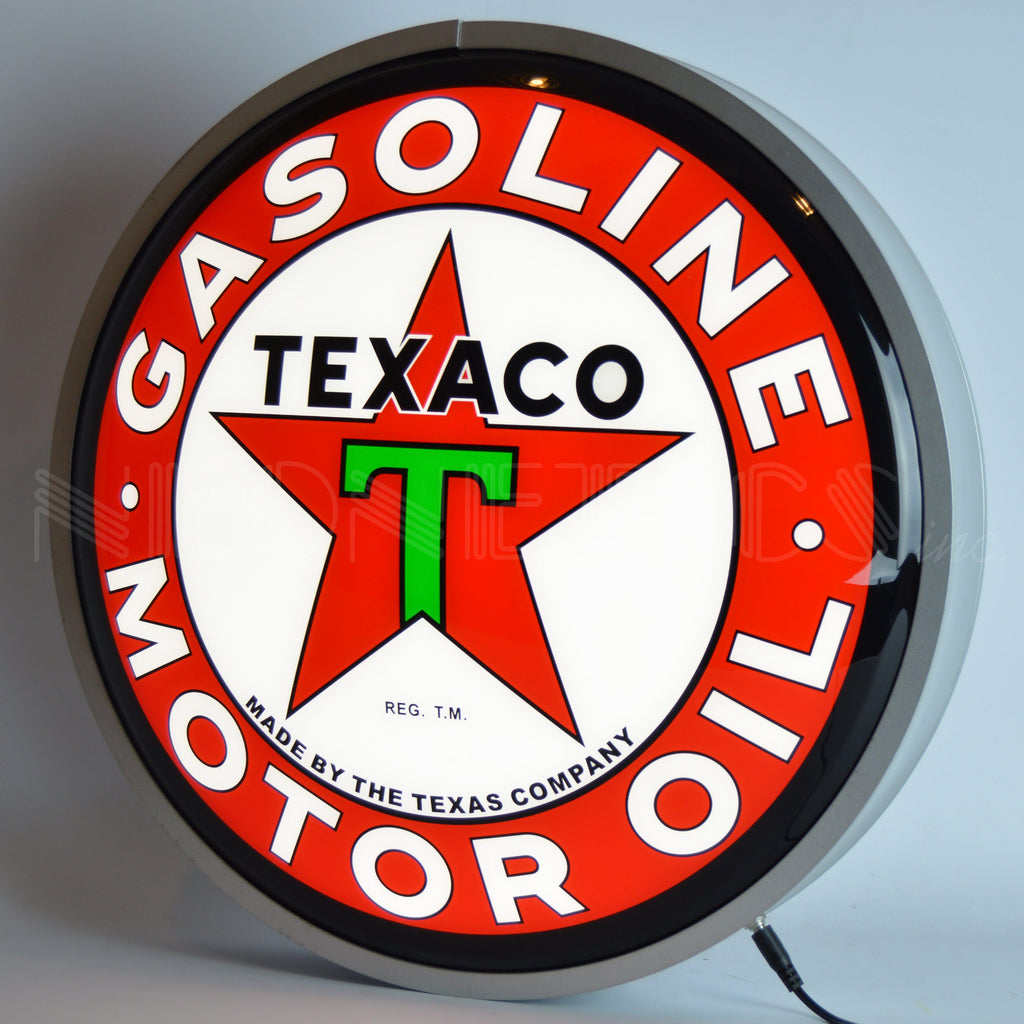 Texaco Motor Oil Backlit LED Sign (15")-LED Signs-Grease Monkey Garage