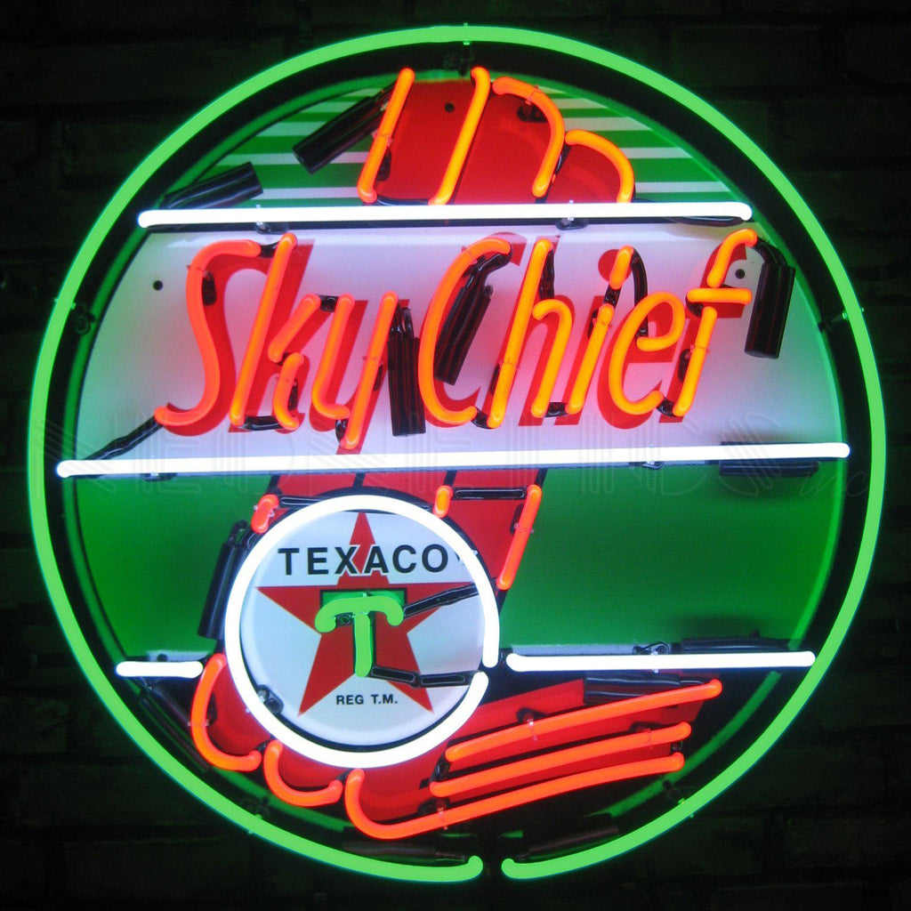Texaco Sky Chief Neon Sign-Neon Signs-Grease Monkey Garage