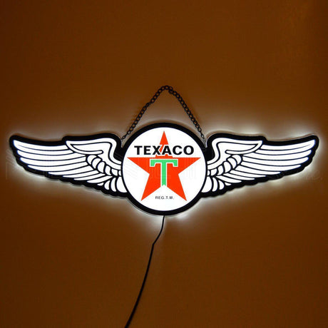 Texaco Wings Slim LED Sign-Grease Monkey Garage