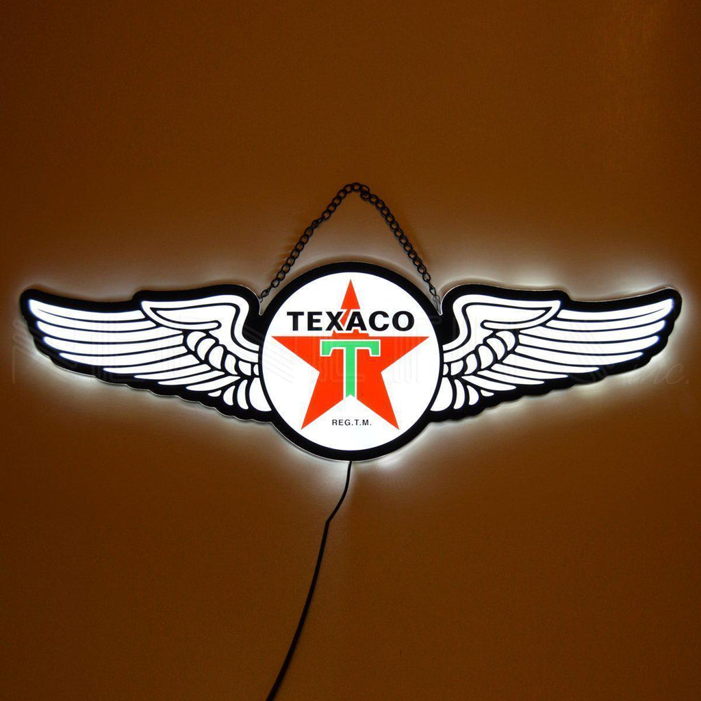 Texaco Wings Slim LED Sign-Grease Monkey Garage