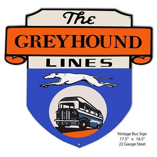 The Greyhound Lines Laser Cut Metal Sign-Metal Signs-Grease Monkey Garage