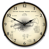 Trumpet 1937 Patent LED Clock-LED Clocks-Grease Monkey Garage