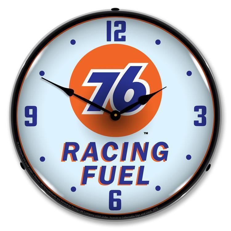 Union 76 Racing Fuel Backlit LED Clock-LED Clocks-Grease Monkey Garage