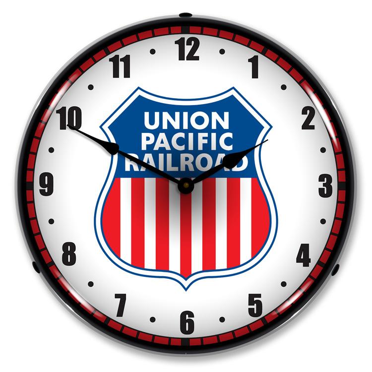 Union Pacific Railroad LED Clock-LED Clocks-Grease Monkey Garage