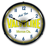 Valvoline Motor Oil Backlit LED Clock-LED Clocks-Grease Monkey Garage