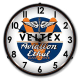 Veltex Aviation Gasoline Backlit LED Clock-LED Clocks-Grease Monkey Garage
