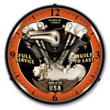Vintage V Twin LED Clock-LED Clocks-Grease Monkey Garage