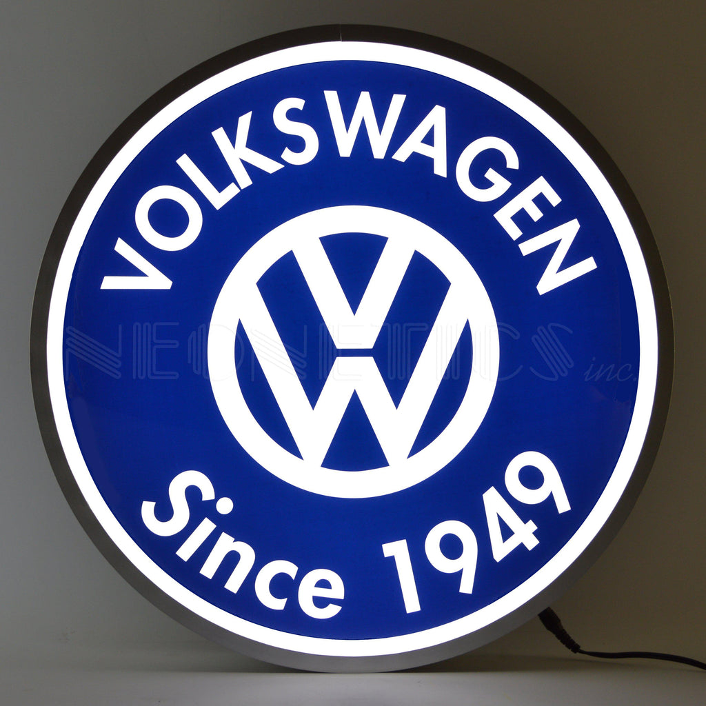 Volkswagen Since 1949 Backlit LED Sign (15")-LED Signs-Grease Monkey Garage