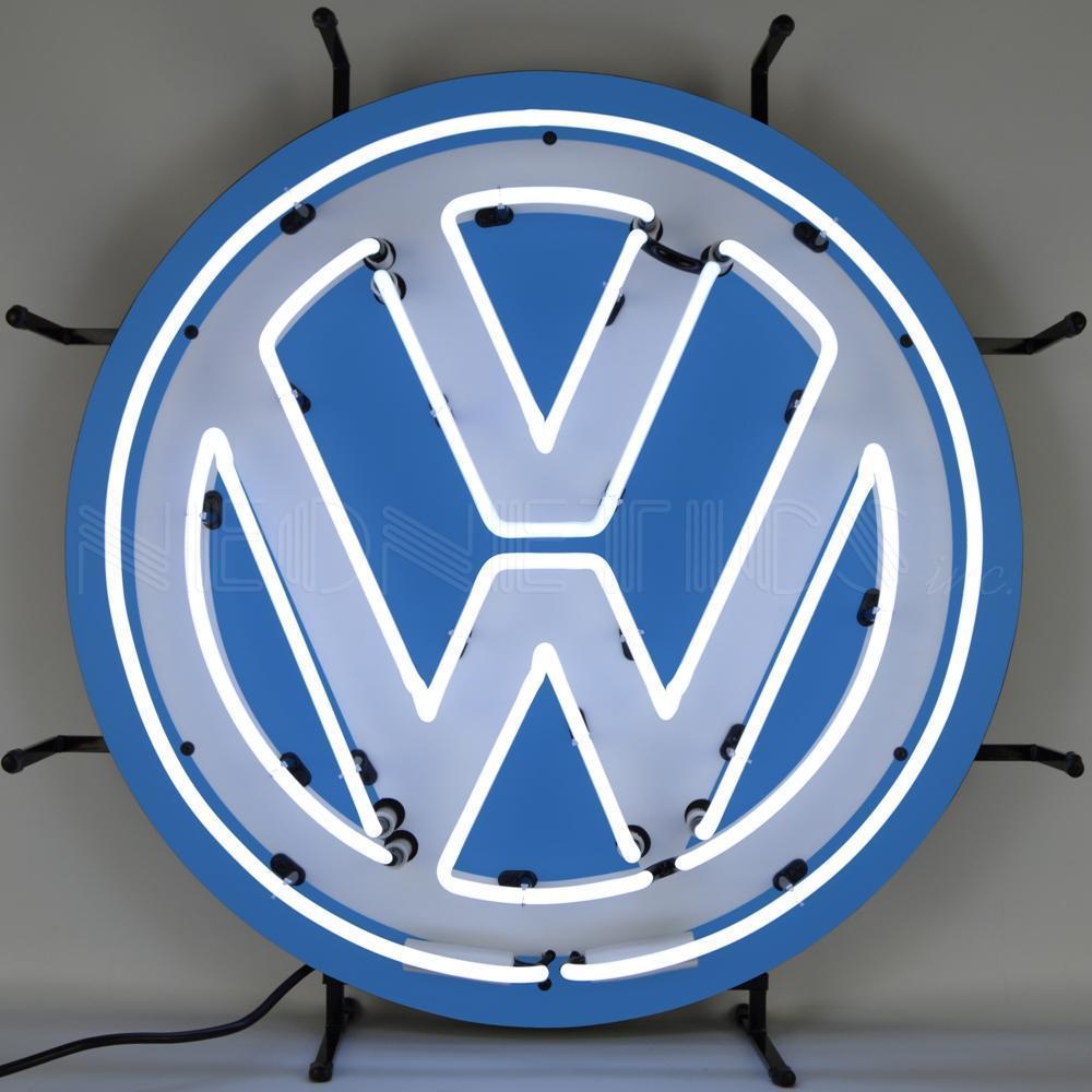 Volkswagen VW Round Neon Sign-Neon Signs-Grease Monkey Garage