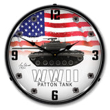 WWII Patton Tank LED Clock-LED Clocks-Grease Monkey Garage